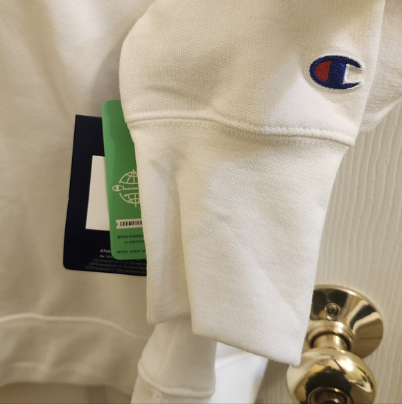 Champion Powerblend Crewneck Pullover Sweatshirt With Ombre Logo  NWT XL - Picture 4 of 6